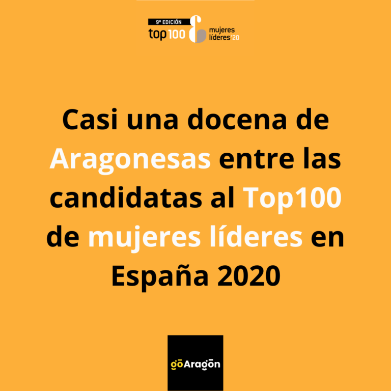 Casi una docena de Aragonesas entre las candidatas al Top100 de mujeres líderes en España 2020