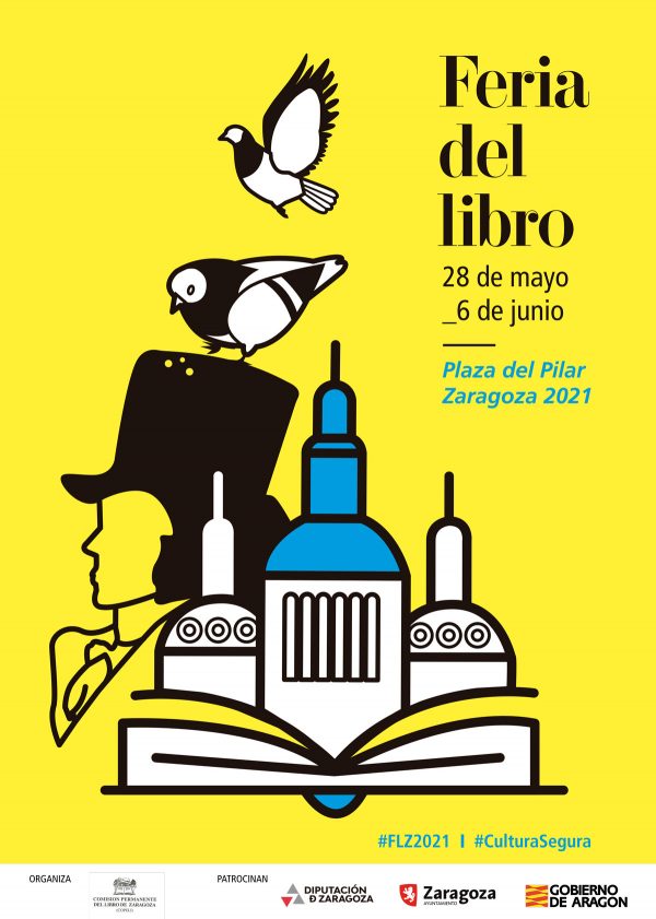 Cartel Feria del libro Zaragoza 2021