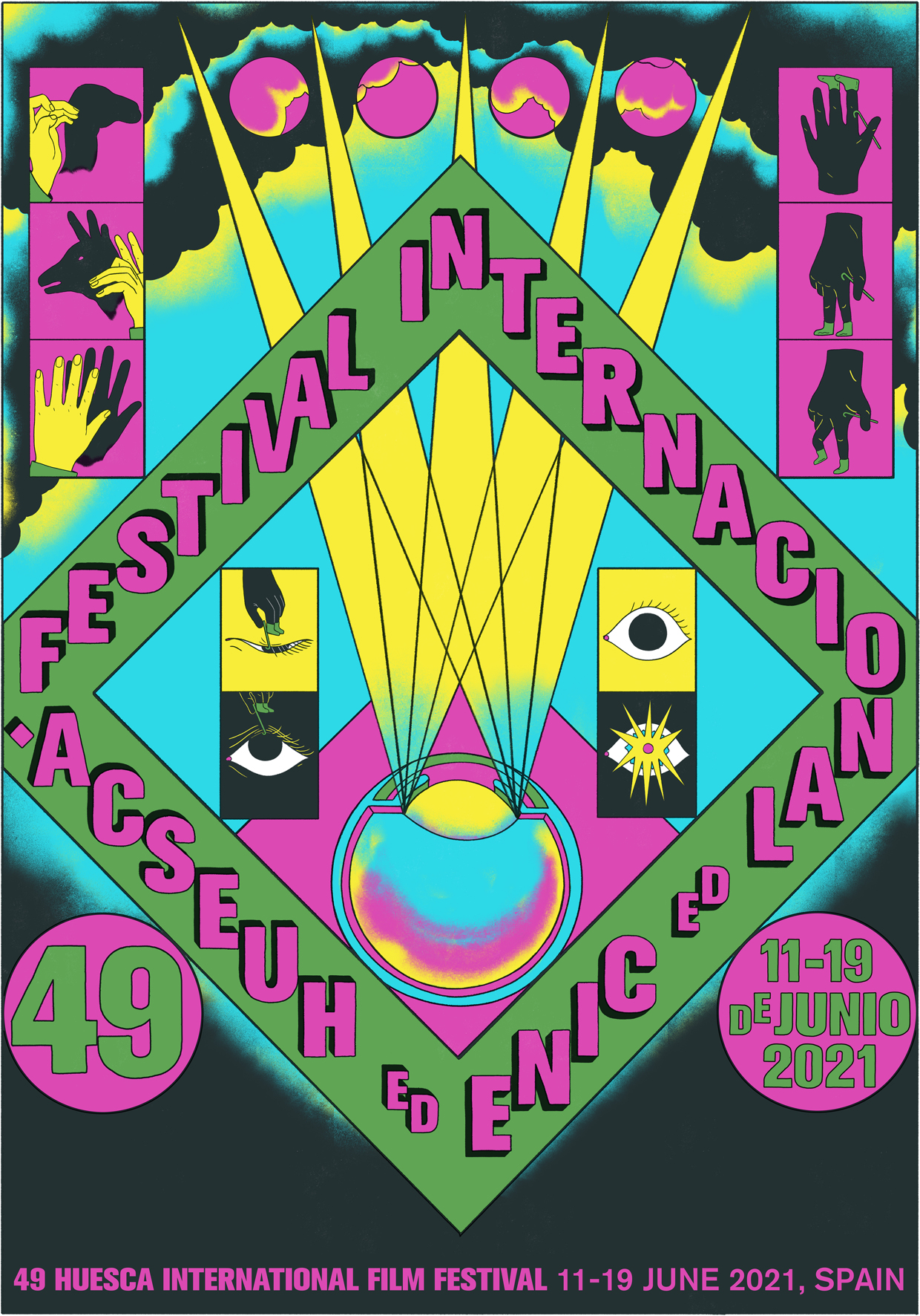 Cartel del 49º FESTIVAL INTERNACIONAL DE CINE DE HUESCA