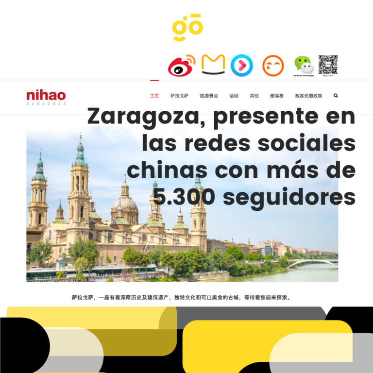 Zaragoza, presente en las redes sociales chinas con más de 5.300 seguidores