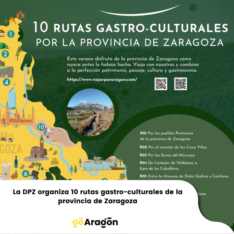 La DPZ organiza 10 rutas gastro-culturales de la provincia de Zaragoza