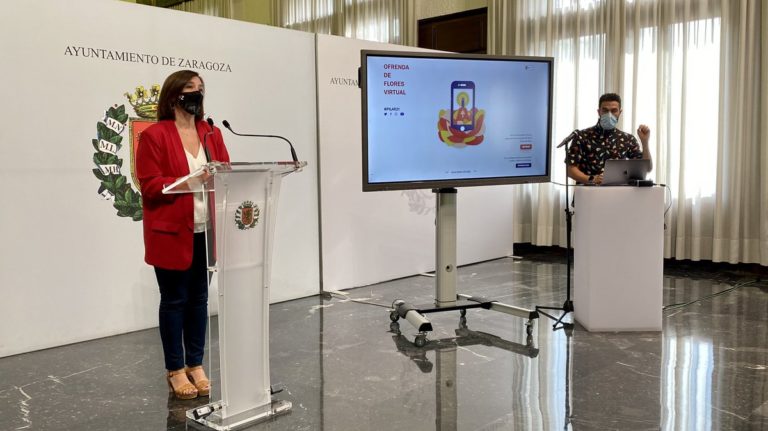 Nuevas experiencias digitales, concursos y una versión nocturna de la plaza del Pilar en 3D novedades de la Ofrenda de Flores de este año