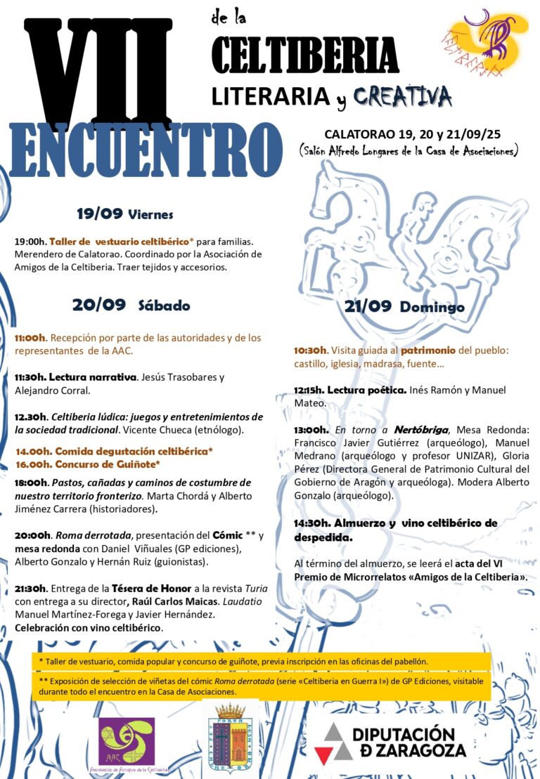 Calatorao acoge el VII Encuentro de la Celtiberia del 19 al 21 de septiembre