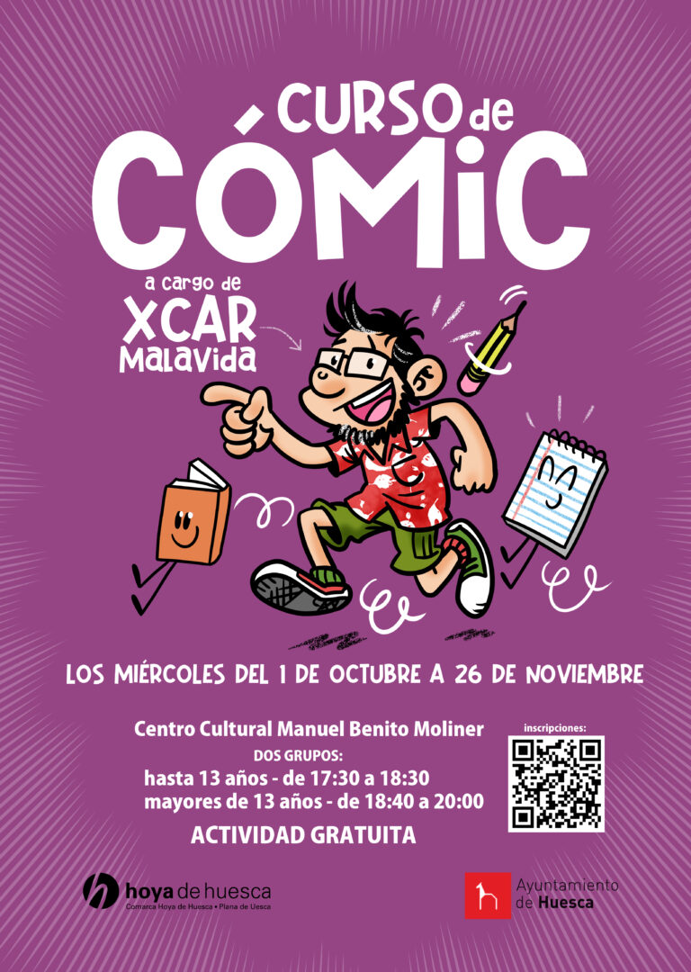 Taller gratuito de cómic para niños y jóvenes en Huesca