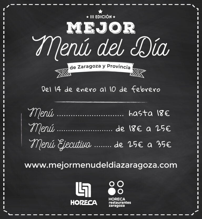 Concurso “Mejor Menú del Día” en Zaragoza arranca con 57 restaurantes