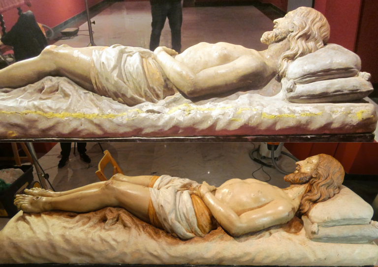 Culmina la restauración del Cristo Yacente de Borja