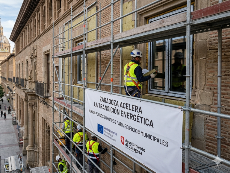 Zaragoza acelera su transición energética con nuevos fondos europeos para modernizar edificios municipales