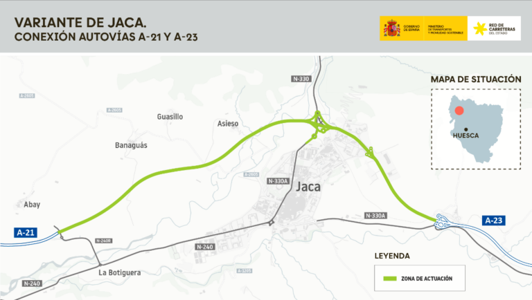 Adjudican 135,3 millones para la Variante de Jaca en Aragón