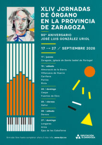 Las Jornadas de Órgano en Zaragoza rinden homenaje a González Uriol - Imagen relacionada con "Disfruta de conciertos gratuitos en las Jornadas de Órgano de Zaragoza, en homenaje a José Luis González Uriol, del 17 al 27 de septiembre de 2026."