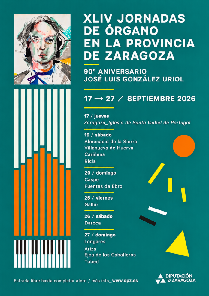 Concluyen las Jornadas de Órgano de Zaragoza con seis conciertos Concluyen las Jornadas de Órgano de Zaragoza con seis conciertos - Imagen relacionada con "Disfruta de seis conciertos que cierran las Jornadas de Órgano en Zaragoza, homenajeando al maestro José Luis González Uriol en su 90 aniversario."