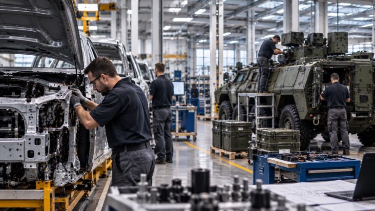 La industria alemana del automóvil mira a la defensa ante la transformación del sector
