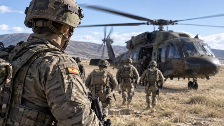 Los futuros oficiales de la Academia General Militar se entrenan con helicópteros de las FAMET