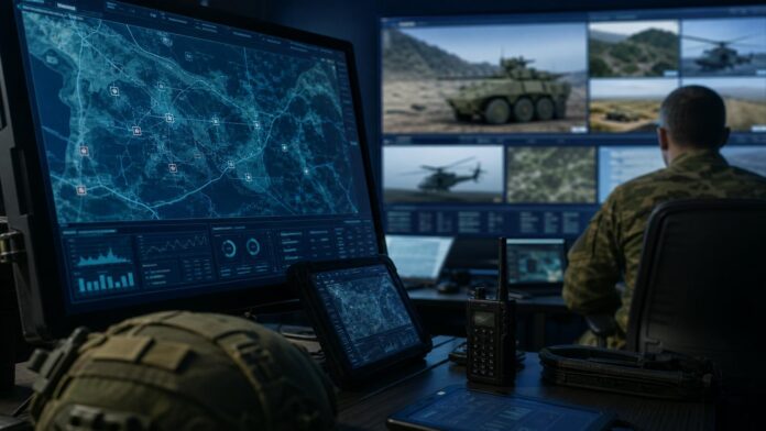 Imagen editorial ilustrativa generada mediante inteligencia artificial sobre Defensa prevé 28.967 millones para modernizar el Ejército de Tierra