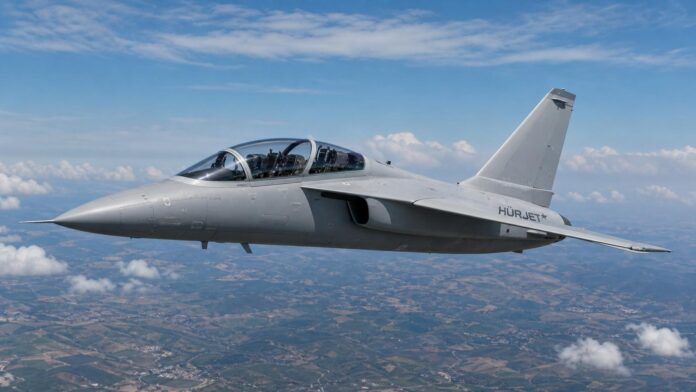Defensa estudia ampliar de 30 a 45 los aviones Saeta II para España Imagen editorial ilustrativa generada mediante inteligencia artificial sobre Defensa estudia ampliar de 30 a 45 los aviones Saeta II para España