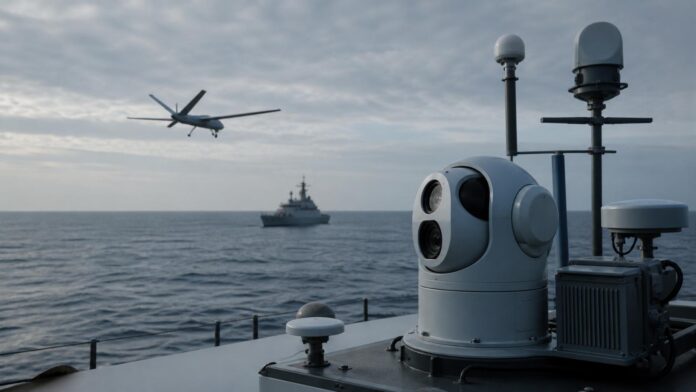 Navantia y Marine Instruments explorarán sistemas ISR para defensa y ámbito marítimo Imagen editorial ilustrativa generada mediante inteligencia artificial sobre Navantia y Marine Instruments explorarán sistemas ISR para defensa y ámbito marítimo