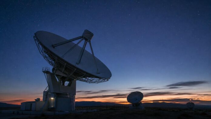 Imagen editorial ilustrativa generada mediante inteligencia artificial sobre La ESA adjudica a Indra las estaciones de Galileo de segunda generación